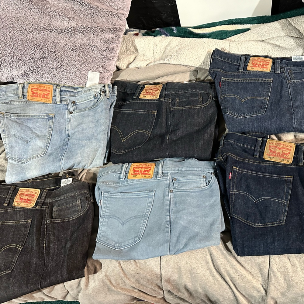 514 Levi’s 38x32 lot of 6